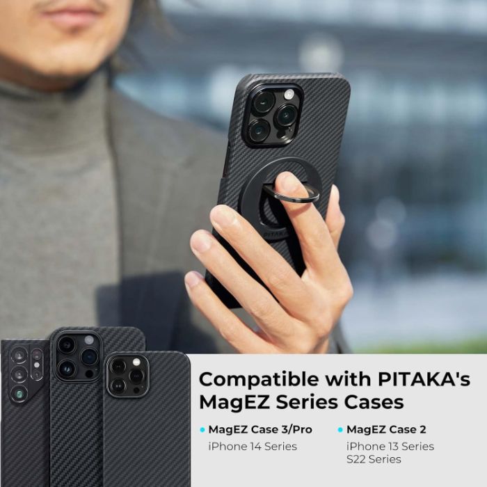Shop and buy PITAKA MagEZ Grip 2 Phone Ring Stand Holder with NFC Flexible adjustable Desktop Kickstand Durable| Casefactorie® online with great deals and sales prices with fast and safe shipping. Casefactorie is the largest Singapore official authorised retailer for the largest collection of mobile premium accessories.