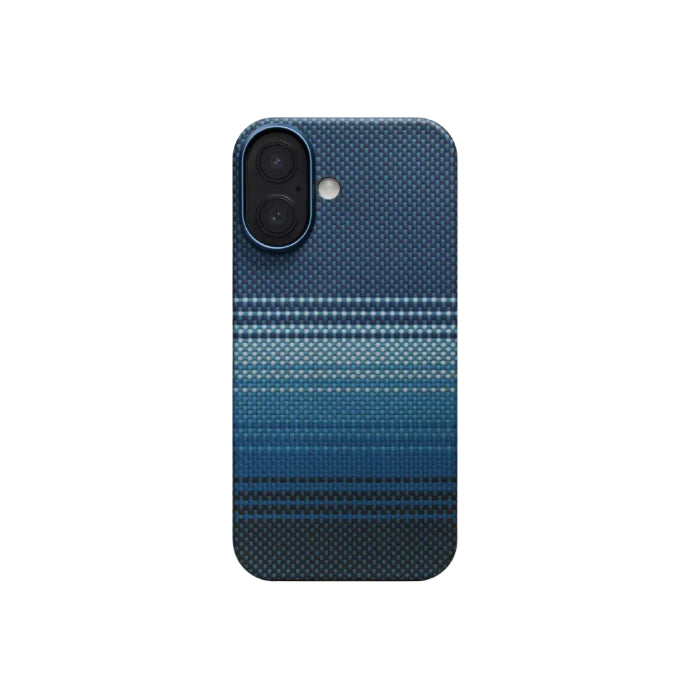 Moonrise PITAKA Ultra-Slim Case for iPhone 17 6.3" (2025) with PitaTap on a white background