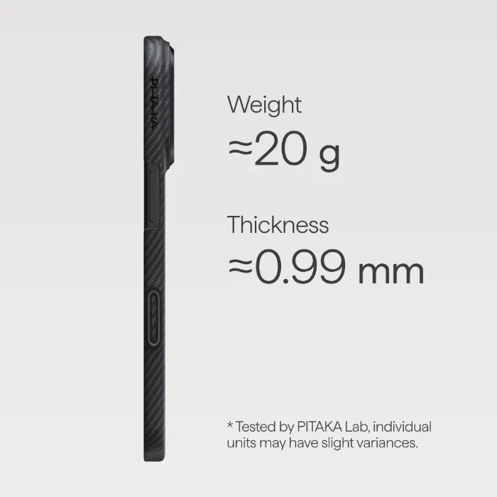 PITAKA Ultra-Slim Case for iPhone 17 Pro 6.3" (2025) with PitaTap