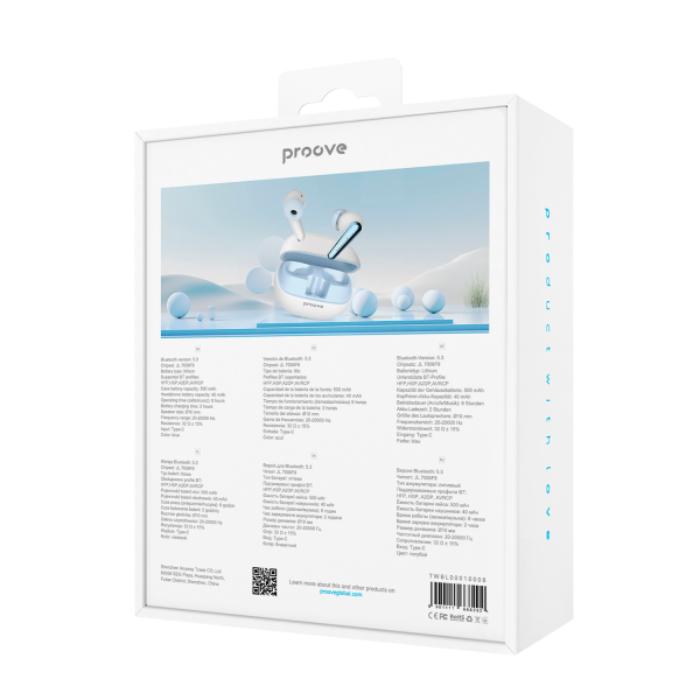 Blue PROOVE Blitz Wireless Earphones with ANC packaging