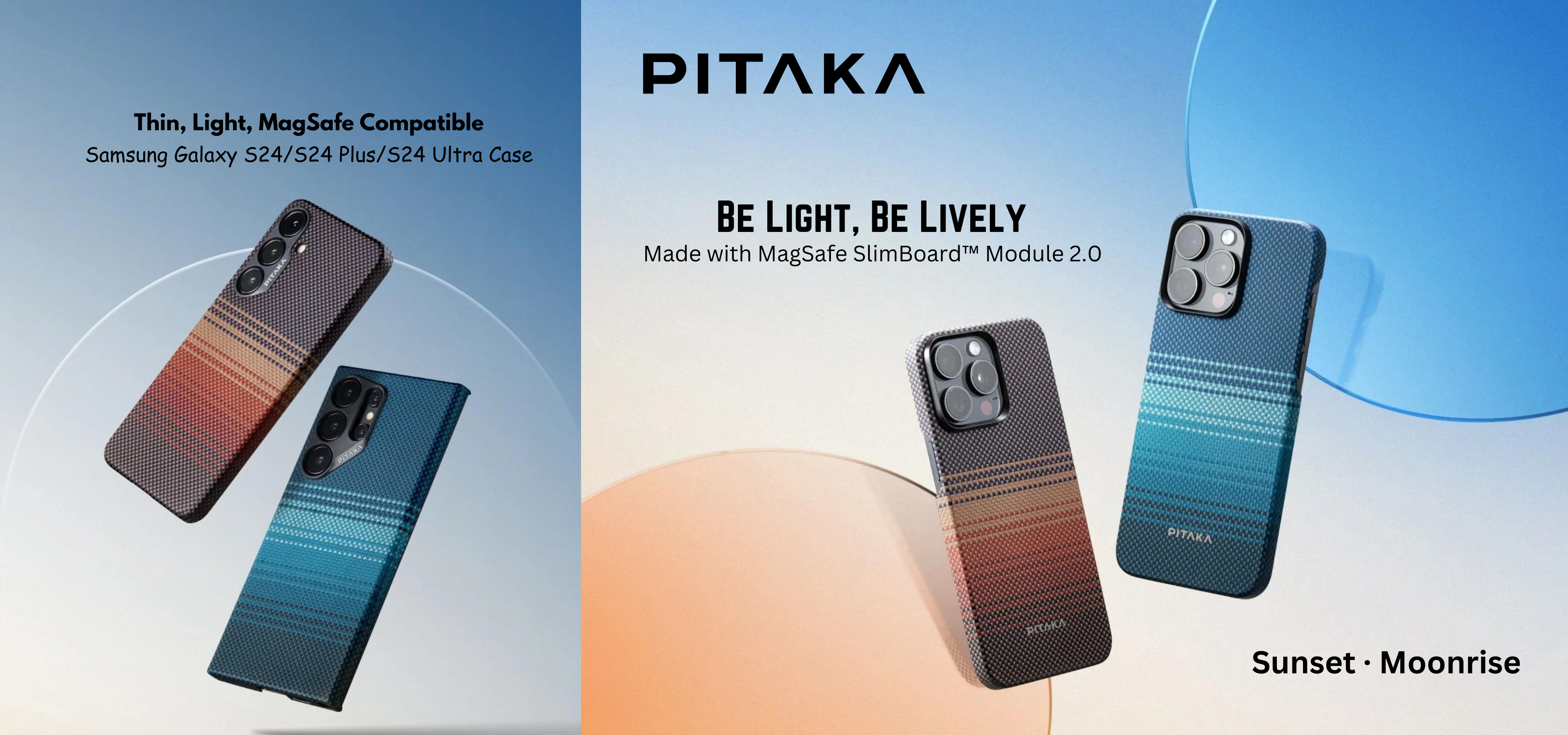 PITAKA Sunset · Moonrise Samsung Galaxy S24 Case