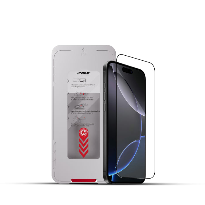 ZEELOT SOLIDsleek V2 (2.5D+) Tempered Glass Screen Protector for iPhone 17 Pro 6.3" (2025) with EasyFit Installation Kit
