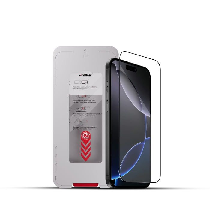 ZEELOT SOLIDsleek V2 (2.5D+) Tempered Glass Screen Protector for iPhone Air 6.5" (2025) with EasyFit Installation Kit