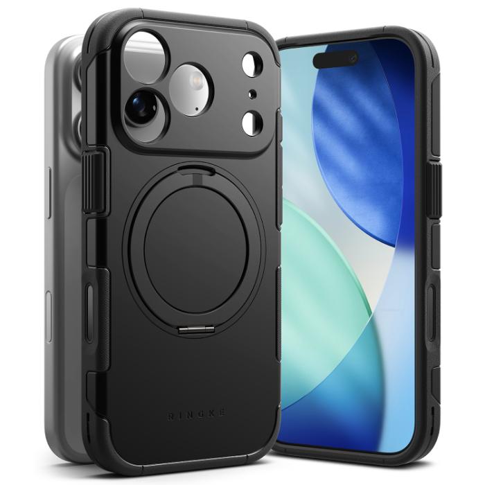 Black RINGKE Alles Case for iPhone 17 Pro 6.3" (2025) on a white background