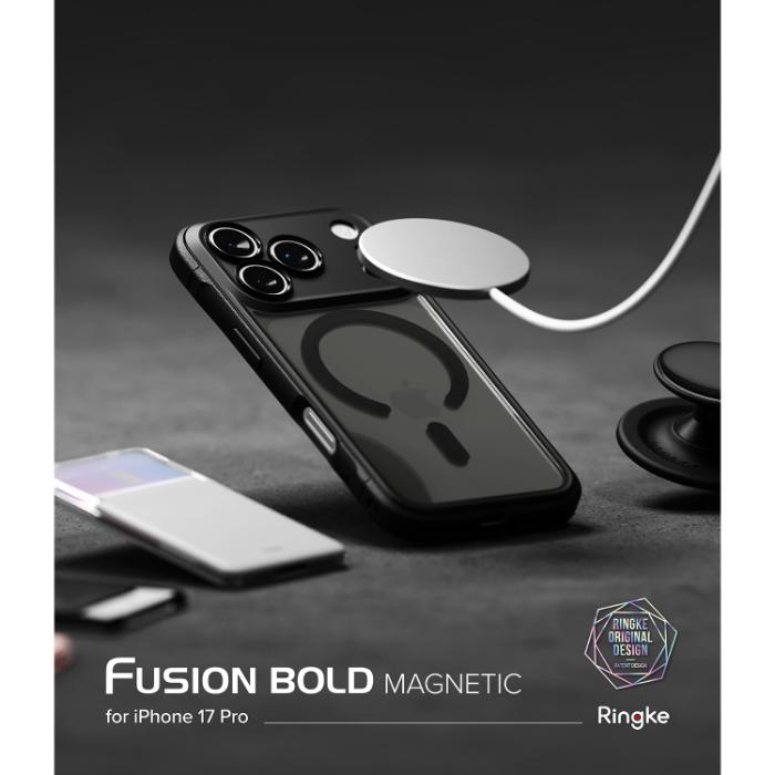 Matte Black RINGKE Fusion Bold Magnetic Case for iPhone 17 Pro 6.3" (2025) 