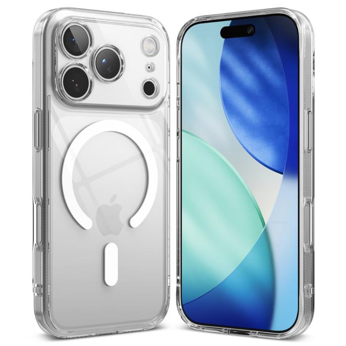 Clear RINGKE Fusion Magnetic Case for iPhone 17 Pro 6.3" (2025) on a white background