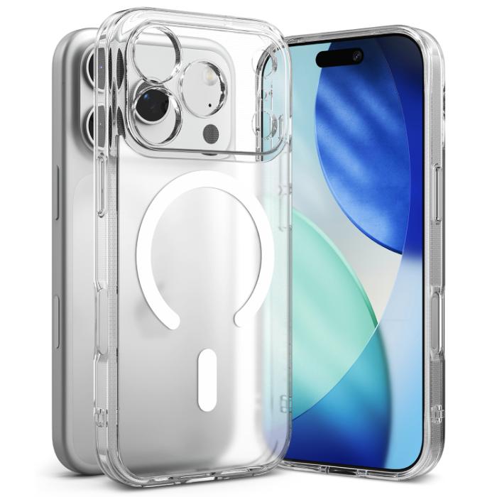 Matte Clear RINGKE Fusion Magnetic Case for iPhone 17 Pro 6.3" (2025) on a white background