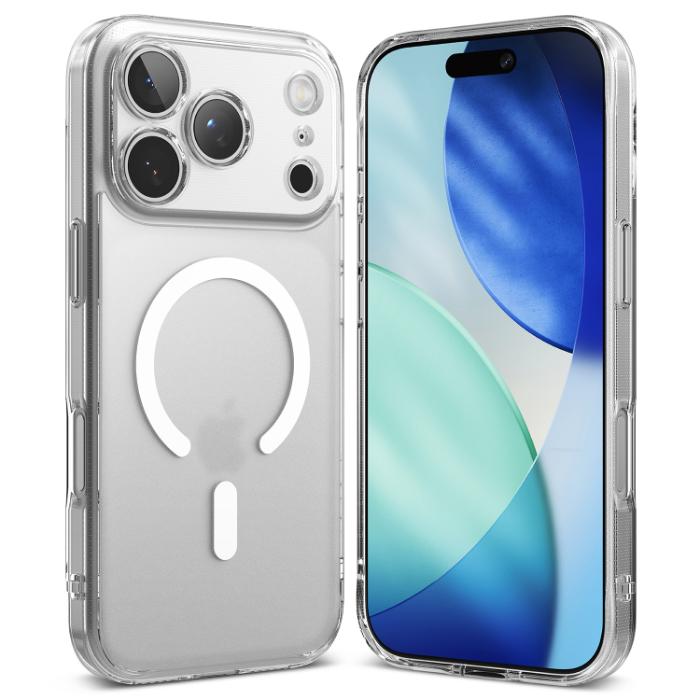 Matte Clear RINGKE Fusion Magnetic Case for iPhone 17 Pro Max 6.9" (2025) on a white background
