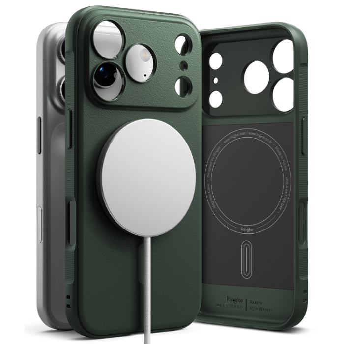 Dark Green RINGKE Onyx Magnetic Case for iPhone 17 Pro 6.3" (2025) logo on a white background
