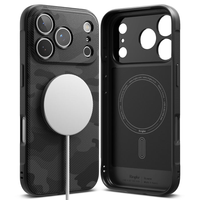 Camo Black RINGKE Onyx Magnetic Case for iPhone 17 Pro Max 6.9" (2025) on a white background