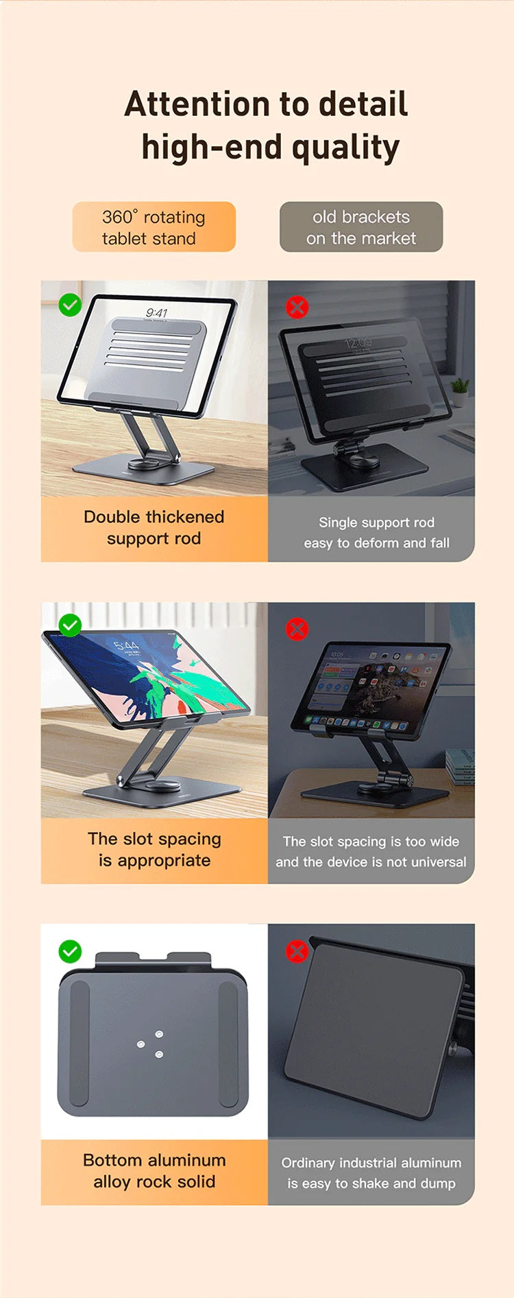 Shop and buy Recci RHO-M16 Multi-Angle Tablet Stand 360 ° rotating Adjustable angle and height Wide compatibility| Casefactorie® online with great deals and sales prices with fast and safe shipping. Casefactorie is the largest Singapore official authorised retailer for the largest collection of mobile premium accessories.
