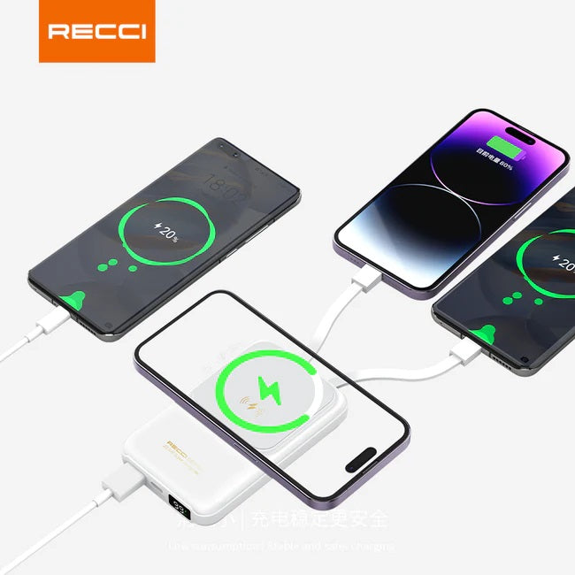 Shop and buy Recci RPB-W10 Polaris 10000mAh Magnetic Power Bank Supports charging 4 devices at the same time| Casefactorie® online with great deals and sales prices with fast and safe shipping. Casefactorie is the largest Singapore official authorised retailer for the largest collection of mobile premium accessories.