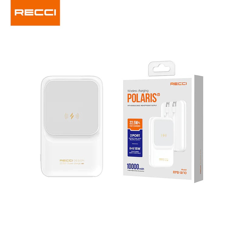 Shop and buy Recci RPB-W10 Polaris 10000mAh Magnetic Power Bank Supports charging 4 devices at the same time| Casefactorie® online with great deals and sales prices with fast and safe shipping. Casefactorie is the largest Singapore official authorised retailer for the largest collection of mobile premium accessories.