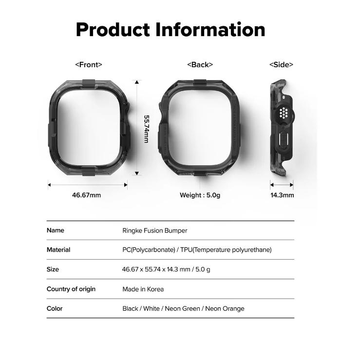 Shop and buy Ringke Fusion Bumper Case Apple Watch Ultra / Ultra 2 49mm Shockproof Dual-layer Lightweight| Casefactorie® online with great deals and sales prices with fast and safe shipping. Casefactorie is the largest Singapore official authorised retailer for the largest collection of mobile premium accessories.