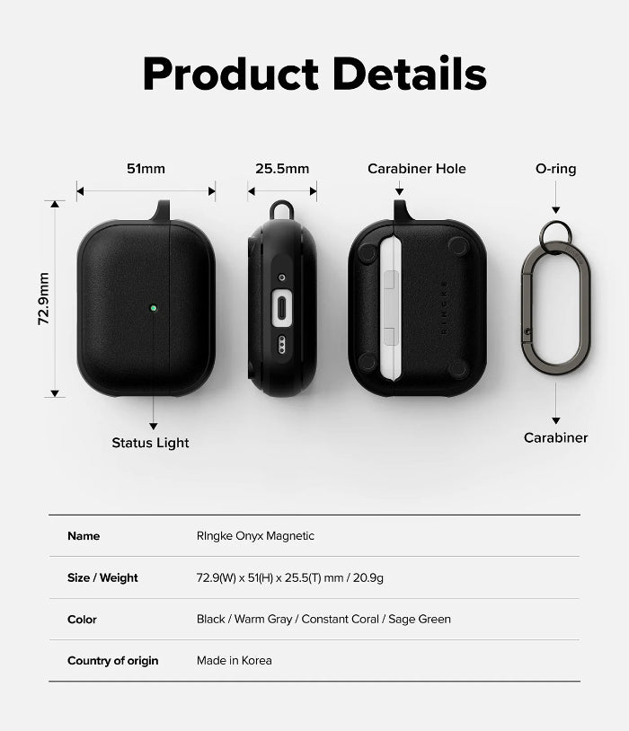 Ringke Onyx Magnetic Case for AirPods Pro 3 (2025)