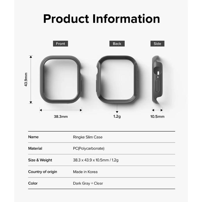 Shop and buy Ringke Slim Case for Apple Watch Series 10 46mm Frame Protection Anti-yellowing Shockproof| Casefactorie® online with great deals and sales prices with fast and safe shipping. Casefactorie is the largest Singapore official authorised retailer for the largest collection of mobile premium accessories.