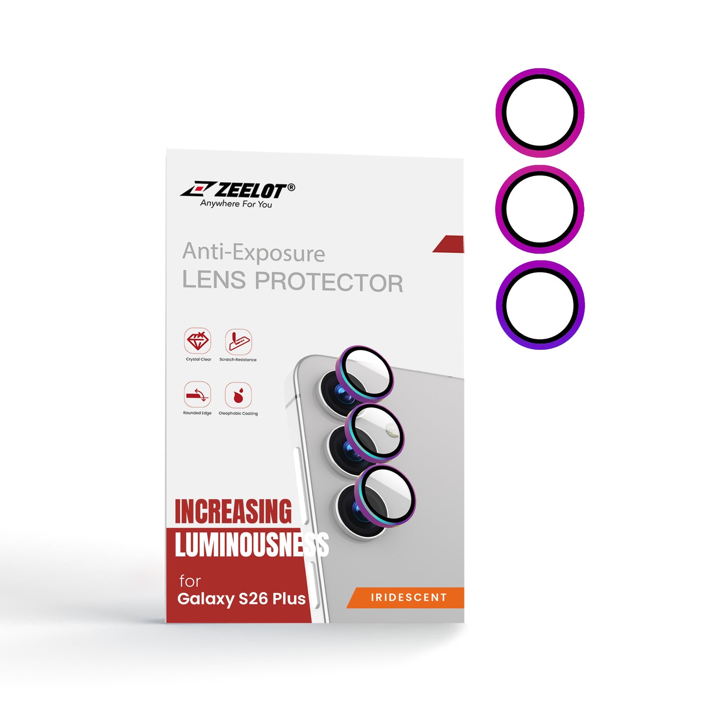 ZEELOT Pishield Series Titanium Alloy Lens Protector for Samsung Galaxy S26 Plus (2026)