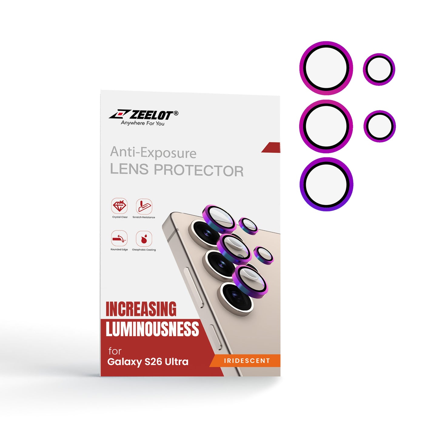 ZEELOT Pishield Series Titanium Alloy Lens Protector for Samsung Galaxy S26 Ultra (2026)