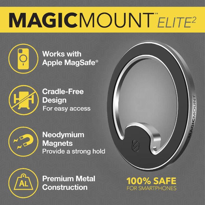 Shop and buy SCOSCHE MagicMount Elite2 Dash MagSafe Magnetic Mount automotive grade adhesive just peel and stick| Casefactorie® online with great deals and sales prices with fast and safe shipping. Casefactorie is the largest Singapore official authorised retailer for the largest collection of mobile premium accessories.