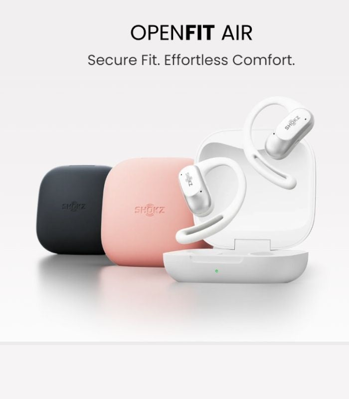 Shop and buy SHOKZ OpenFit Air Open-Ear True Wireless Bluetooth Headphones Smart Bass Mic Sweat Water Resistant| Casefactorie® online with great deals and sales prices with fast and safe shipping. Casefactorie is the largest Singapore official authorised retailer for the largest collection of mobile premium accessories.