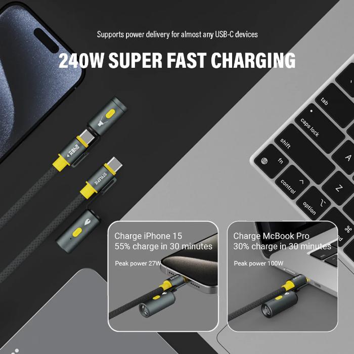 Shop and buy STYLEPIE Elf Battle Victory Series C82-S 240w 4-in-1 Lighter Data Cable Support Apple 15 Android Phones| Casefactorie® online with great deals and sales prices with fast and safe shipping. Casefactorie is the largest Singapore official authorised retailer for the largest collection of mobile premium accessories.