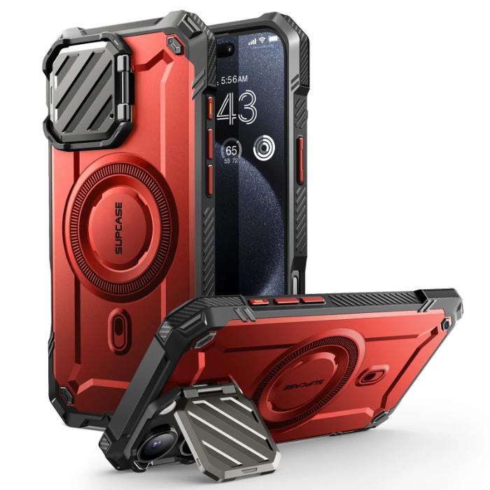 SUPCASE UB Mag XT Magnetic Rugged Case for iPhone 16 Pro 6.3" (2024) with Built-in Camera Cover & Kickstand