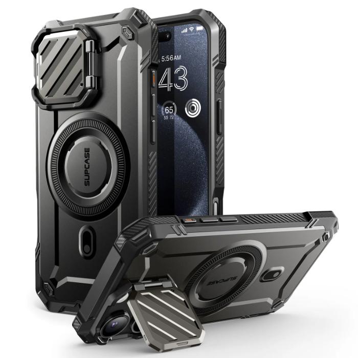 SUPCASE UB Mag XT Magnetic Rugged Case for iPhone 16 Pro 6.3" (2024) with Built-in Camera Cover & Kickstand