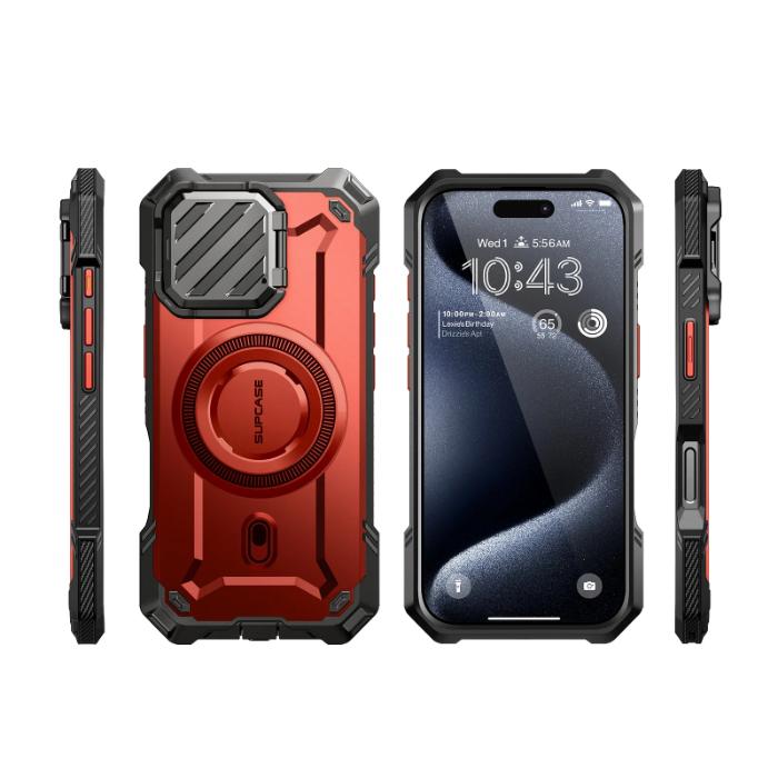 SUPCASE UB Mag XT Magnetic Rugged Case for iPhone 16 Pro 6.3" (2024) with Built-in Camera Cover & Kickstand