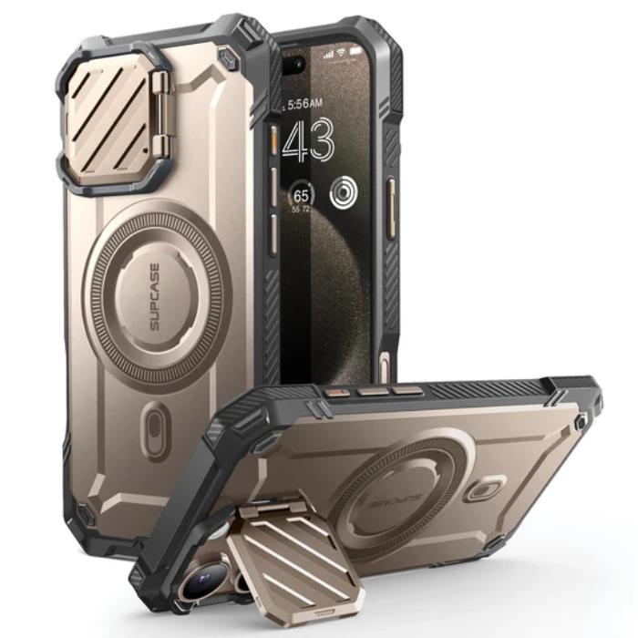 SUPCASE UB Mag XT Magnetic Rugged Case for iPhone 16 Pro 6.3" (2024) with Built-in Camera Cover & Kickstand