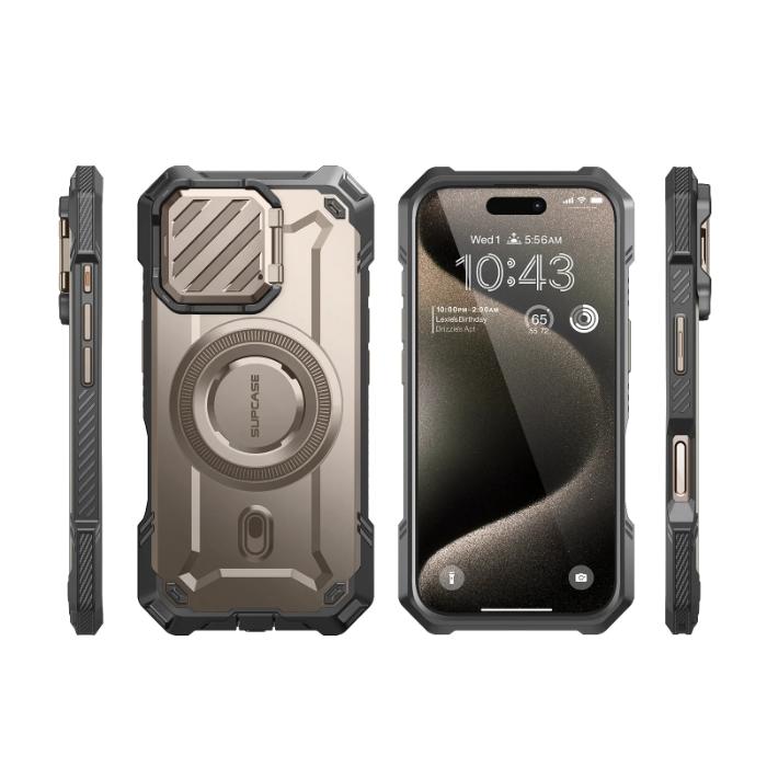 SUPCASE UB Mag XT Magnetic Rugged Case for iPhone 16 Pro 6.3" (2024) with Built-in Camera Cover & Kickstand