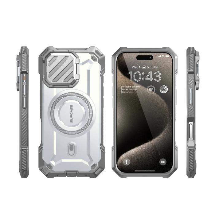 SUPCASE UB Mag XT Magnetic Rugged Case for iPhone 16 Pro 6.3" (2024) with Built-in Camera Cover & Kickstand