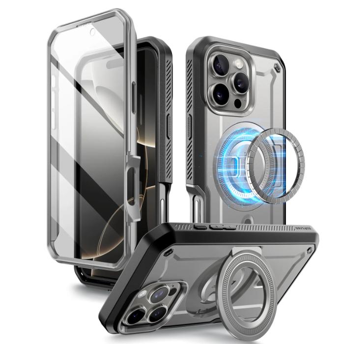 SUPCASE Unicorn Beetle MAG Pro Case for iPhone 16 Pro 6.3" (2024) with Built-in Kickstand