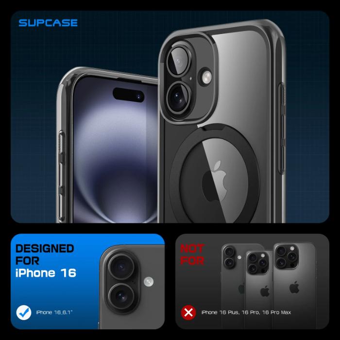 SUPCASE Unicorn Beetle MAG Stand Protective Case for iPhone 16 6.1" (2024) with Built-in Kickstand