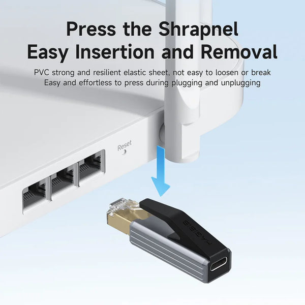 HAGIBIS CR01 USB-C to RJ45 Gigabit Ethernet Adapter