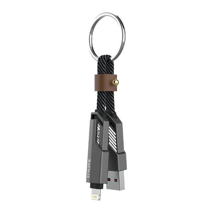 Shop and buy Stylepie C71 240W 4-in-1 Keychain Version Fast Charging Data Cable 6cm USB-A USB-C Lightning| Casefactorie® online with great deals and sales prices with fast and safe shipping. Casefactorie is the largest Singapore official authorised retailer for the largest collection of mobile premium accessories.