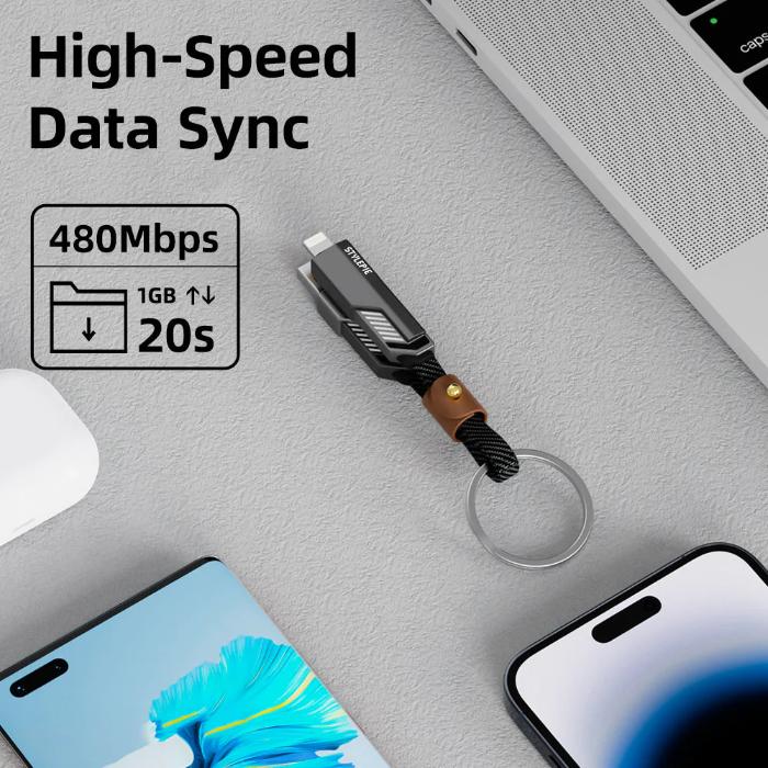 Shop and buy Stylepie C71 240W 4-in-1 Keychain Version Fast Charging Data Cable 6cm USB-A USB-C Lightning| Casefactorie® online with great deals and sales prices with fast and safe shipping. Casefactorie is the largest Singapore official authorised retailer for the largest collection of mobile premium accessories.