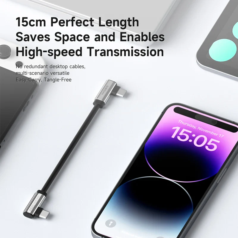 HAGIBIS UAF10B 240W Type-C Full-Featured Cable 80Gbps 8K,15cm