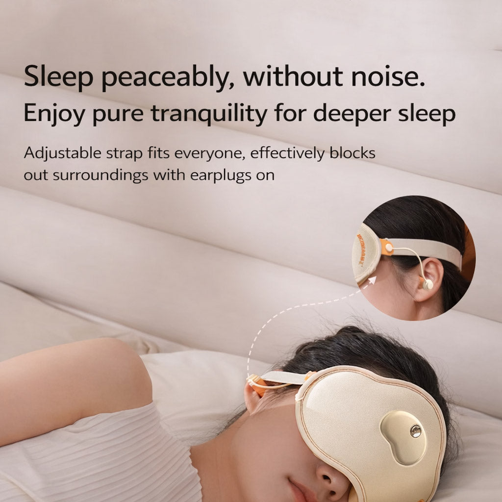 HeZheng HZ-K3 Heated Sleep Eye Mask, Beige
