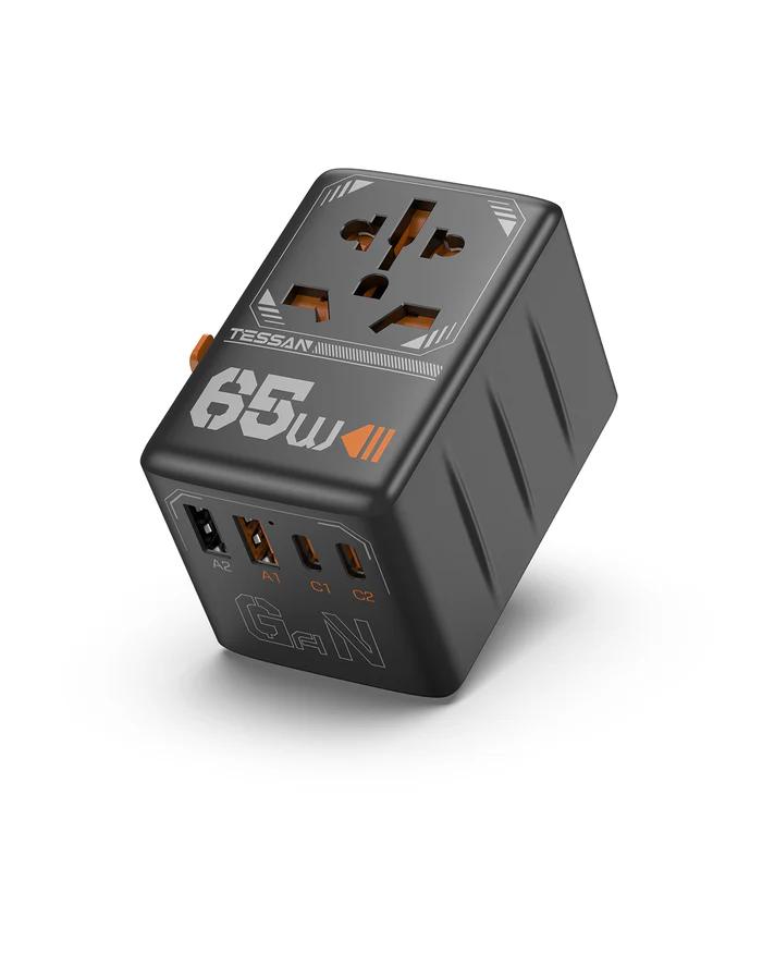 Shop and buy TESSAN 65W International Plug Adaptor with 2 USB-C & 2 USB-A Charging Ports Safety Protection| Casefactorie® online with great deals and sales prices with fast and safe shipping. Casefactorie is the largest Singapore official authorised retailer for the largest collection of mobile premium accessories.