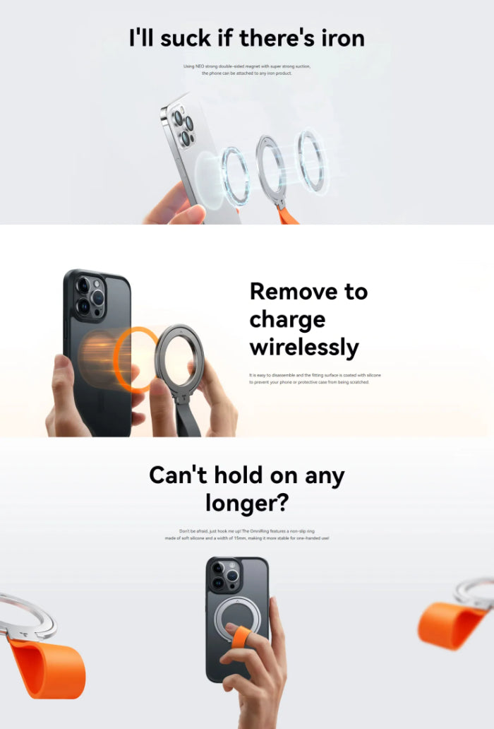 TORRAS OmniRing Magnetic Ring Adjustable Phone Grip & Kickstand