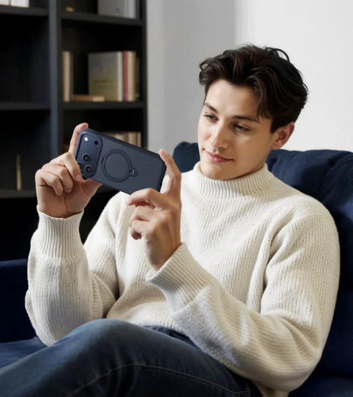 TORRAS Ostand Spin Silicone Case for iPhone 17 Pro 6.3" (2025)