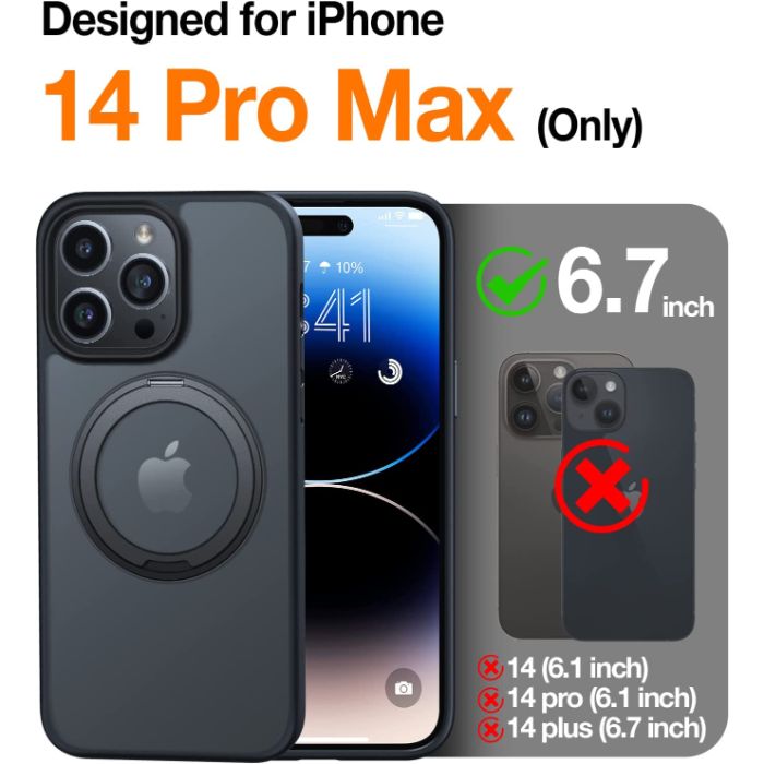 TORRAS Magnetic UPRO Ostand for iPhone 12 Pro Max Case [Compatible with  Magsafe] with Stand, [MIL-Grade Drop Protection] Shockproof Matte Back Slim