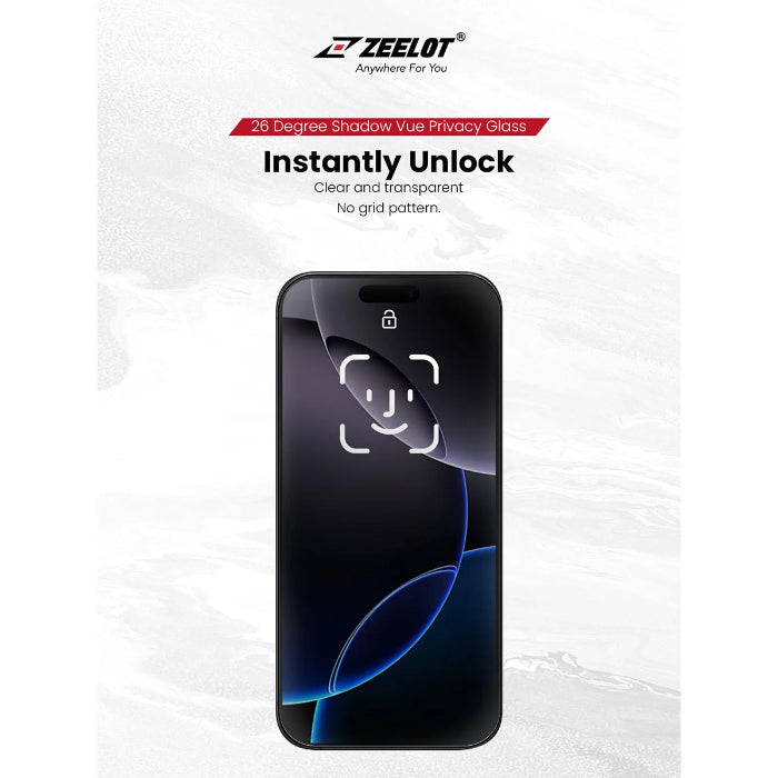 ZEELOT SOLIDsleek V2 (2.5D+) Tempered Glass Screen Protector for iPhone 17 Pro 6.3" (2025) with EasyFit Installation Kit