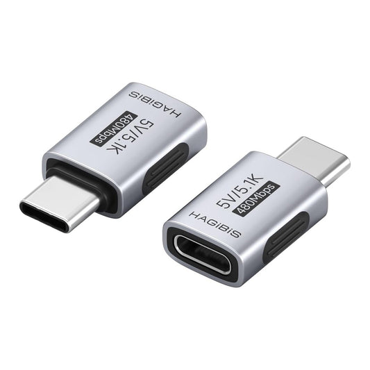 HAGIBIS ZJTN05 USB-C Charging Adapter 5.1K Resistor Charging Only, Grey