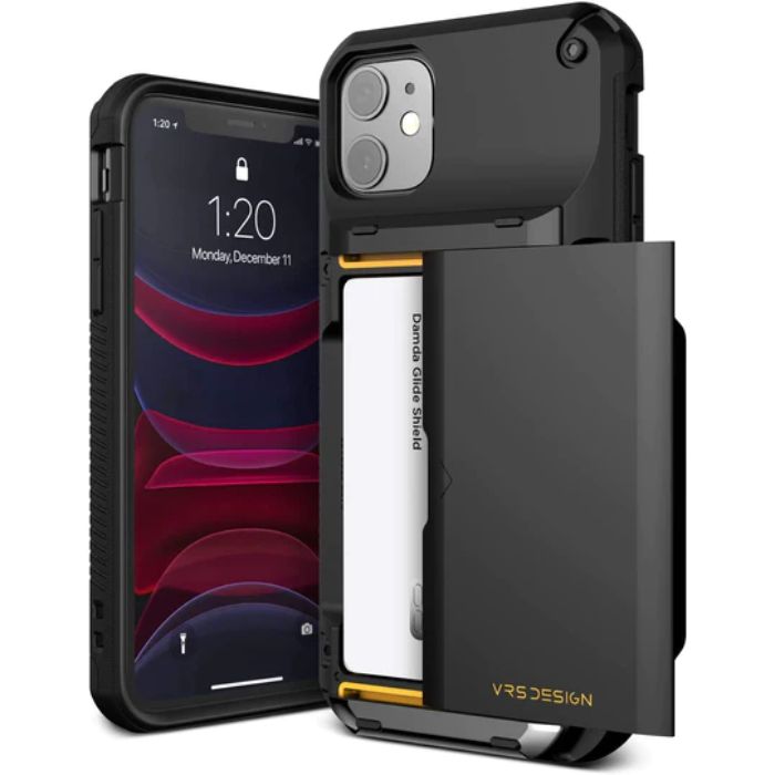 Shop and buy VRS Design Damda Glide Pro Case iPhone 11 (2019) Card Holder Semi-automatic sliding technology | Casefactorie® online with great deals and sales prices with fast and safe shipping. Casefactorie is the largest Singapore official authorised retailer for the largest collection of mobile premium accessories.