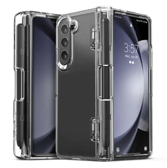 Shop and VRS Design Simpli Fit S Case for Samsung Galaxy Z Fold 5 (2023) Crystal Clear Hinge Protection Cover| Casefactorie® online with great deals and sales prices with fast and safe shipping. Casefactorie is the largest Singapore official authorised retailer for the largest collection of mobile premium accessories.