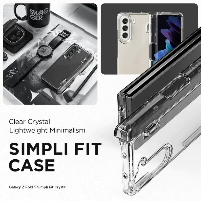 Shop and VRS Design Simpli Fit S Case for Samsung Galaxy Z Fold 5 (2023) Crystal Clear Hinge Protection Cover| Casefactorie® online with great deals and sales prices with fast and safe shipping. Casefactorie is the largest Singapore official authorised retailer for the largest collection of mobile premium accessories.