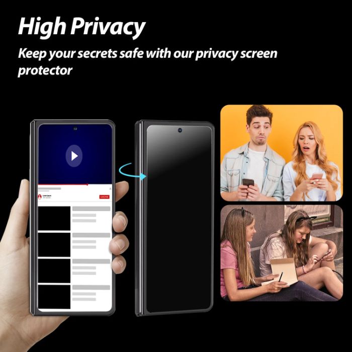 2-Pack Privacy Tempered Glass Screen Protector For Samsung Galaxy