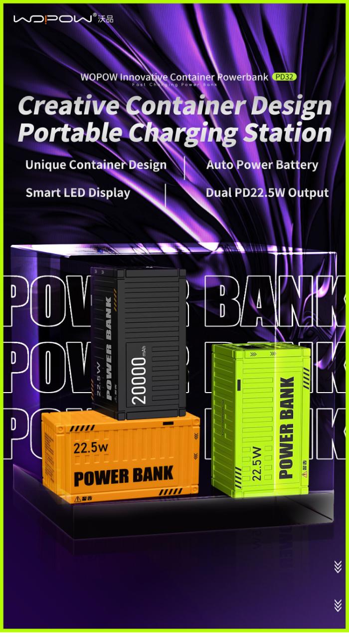 Shop and buy WOPOW PD32 20000mah Container Intelligent Digital Screen Display PD 22.5W Fast Charging Power Bank| Casefactorie® online with great deals and sales prices with fast and safe shipping. Casefactorie is the largest Singapore official authorised retailer for the largest collection of mobile premium accessories.