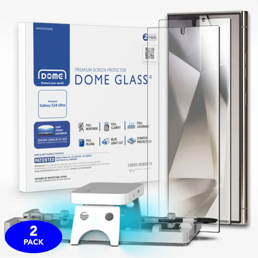 Shop and buy Whitestone Dome Tempered Glass Screen Protector for Samsung Galaxy S24 Ultra (2024) (2 Pack) Clear| Casefactorie® online with great deals and sales prices with fast and safe shipping. Casefactorie is the largest Singapore official authorised retailer for the largest collection of mobile premium accessories.